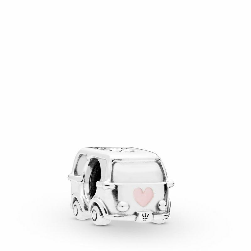 Pandora Camper Van Charm - Sterling Silver/Enamel/Pink - Canada | NA4135GV